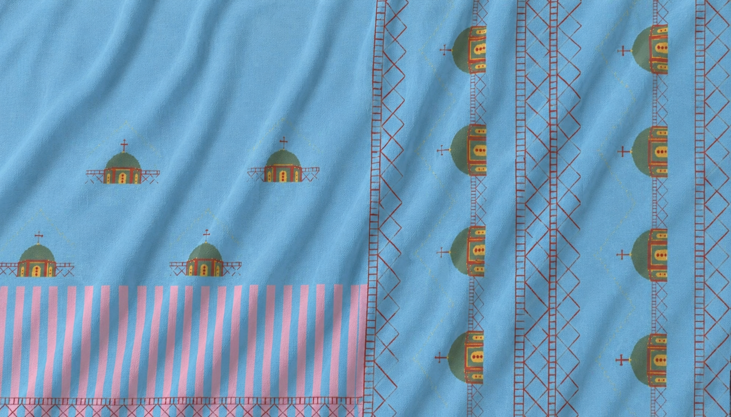 Santorini Dome Rhythm Saree